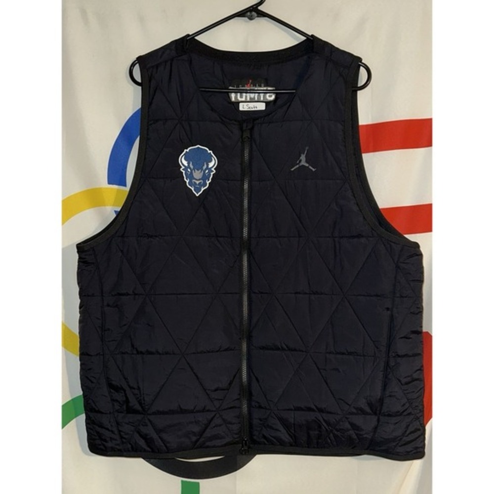 Jordan Howard Bison Vest Mens XL‎ Black Full Zip Football HBCU Team Issued